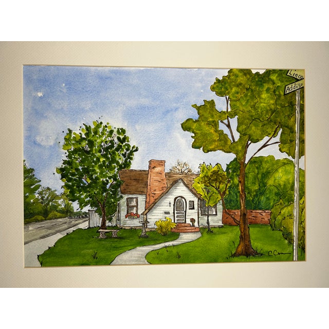 Original Watercolor Painting with archival Ink and paints on paper. Approximately 14 x 11 inches , unframed.