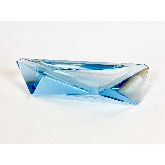 Art Deco Blue Glass Ashtray by Moser, 1930s For Sale - Image 13 of 14