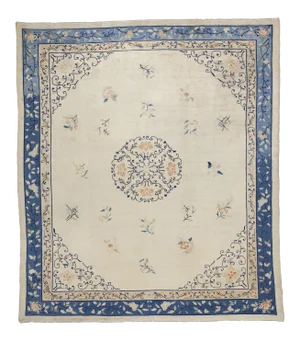 Early 20th Century Antique Chinese Pecking Rug - 10′1″ × 11′6″
