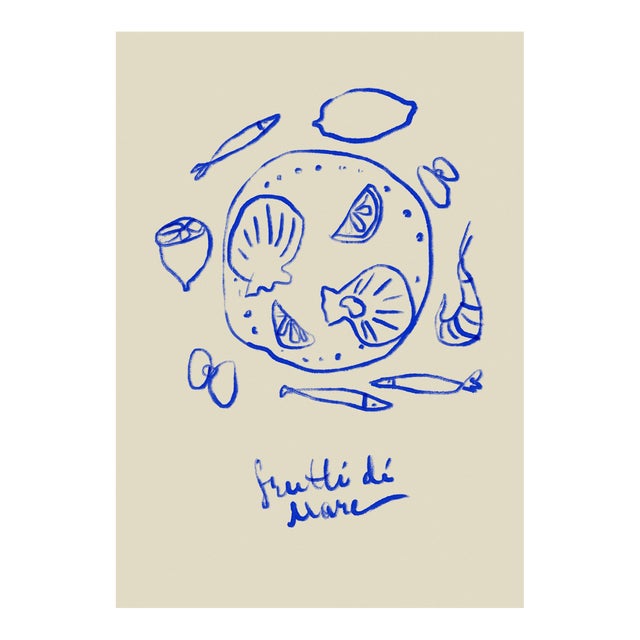 Contemporary Naive Lines Giclee Print For Sale