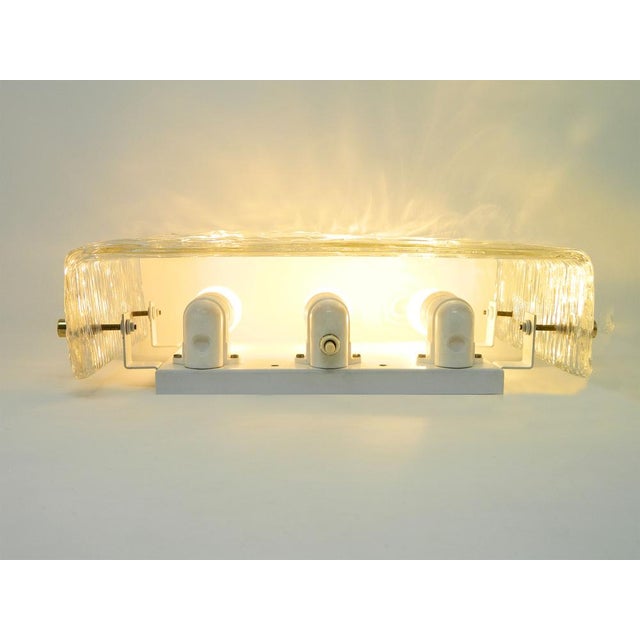Vintage Ice Glass Wall Lamp, Vienna, 1960s For Sale - Image 5 of 10