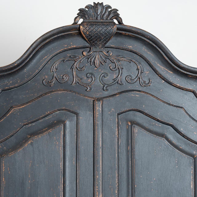 Wood 19th Century Danish Black Painted Oak Secretary Bureau For Sale - Image 7 of 18