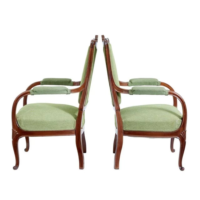 Mid-Century Carved Dining Chairs, Set of 6 For Sale - Image 10 of 12