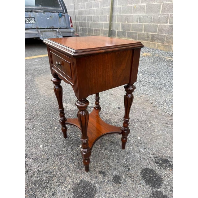 Vintage Regency Louis Xvi Style 2 Tier Side Table For Sale - Image 10 of 14
