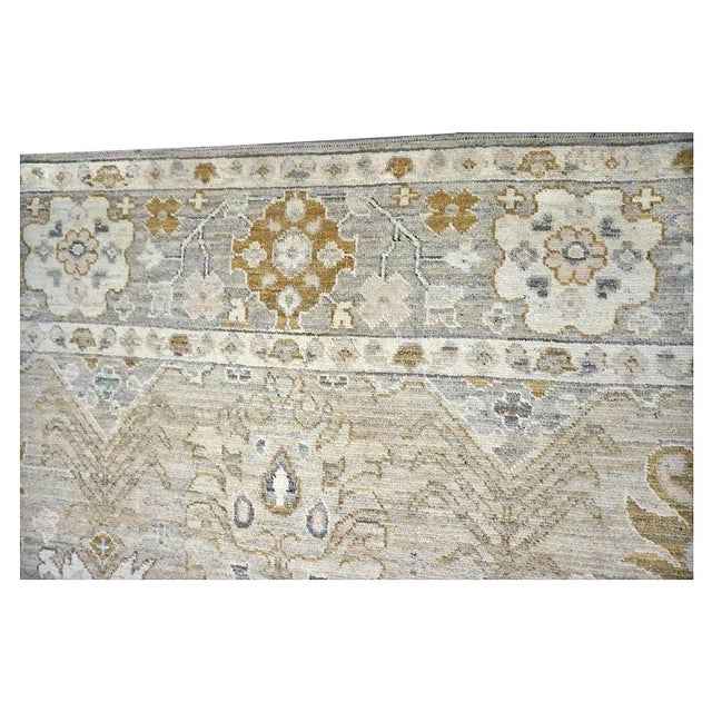 Textile 21st Century Turkish Oushak 10x14 Beige, Ivory, & Gold Handmade Area Rug #1144072 For Sale - Image 7 of 11