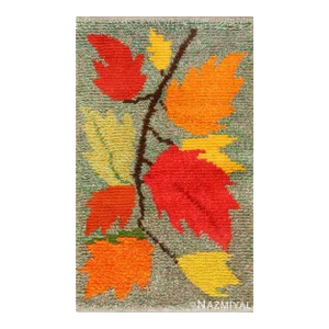 Nazmiyal Collection Vintage Foliage Scandinavian Rya Rug