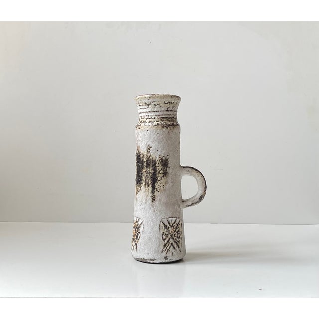 Brutalist Glazed Stoneware Vase in the style of Jacques Blin, 1960s For Sale - Image 9 of 9