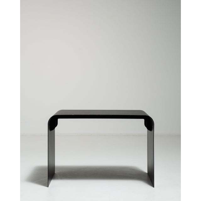 Early 21st Century Poland Black Wood Side Table For Sale - Image 4 of 15