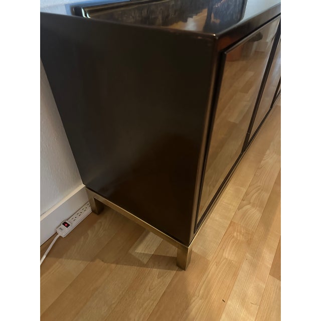 Mid 20th Century John Widdicomb Acid-Washed Bronze Four-Door Credenza With Brass Base For Sale - Image 12 of 17