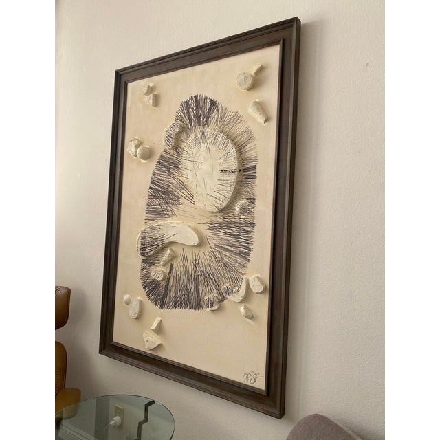 "Abstract No. 01" Contemporary Organic Modern Mixed-Media Painting by John Paul San Pedro, Framed For Sale - Image 9 of 9