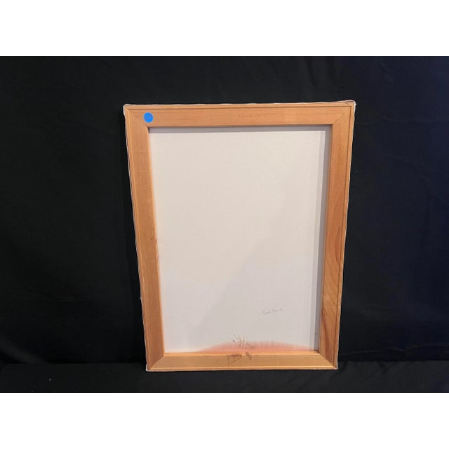 Textile 2004 B. Keller Expressionist FIgurative Acrylic Painting Titled Park Bench For Sale - Image 7 of 10