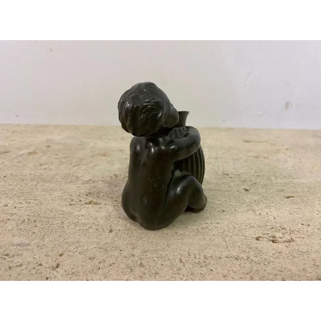1930s Small Baby Figurine Pen Holder by Just Andersen, 1930s For Sale - Image 5 of 9