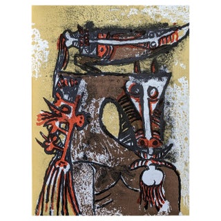 Wifredo Lam, Surrealist Composition 2, Original Lithograph, 1979 For Sale