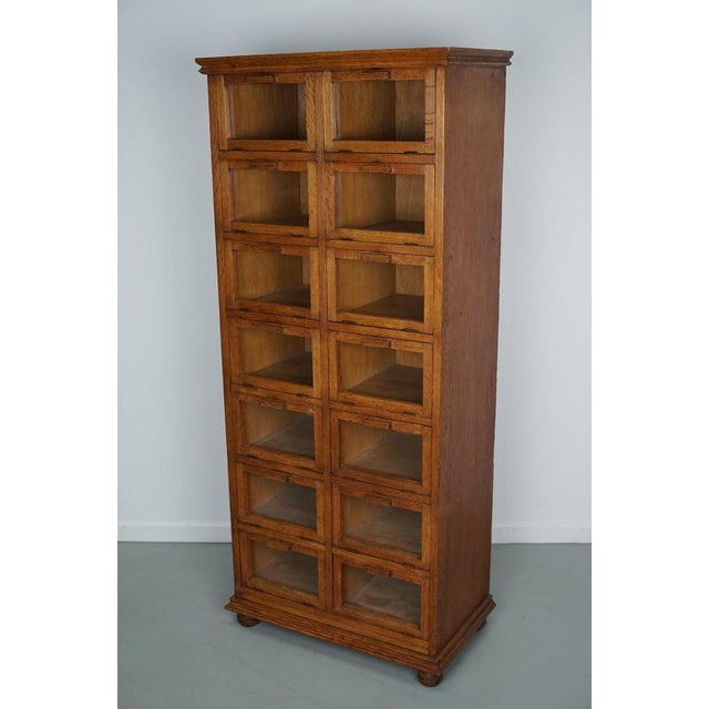 Vintage Dutch Oak Haberdashery Shop Cabinet, 1930s For Sale - Image 12 of 15