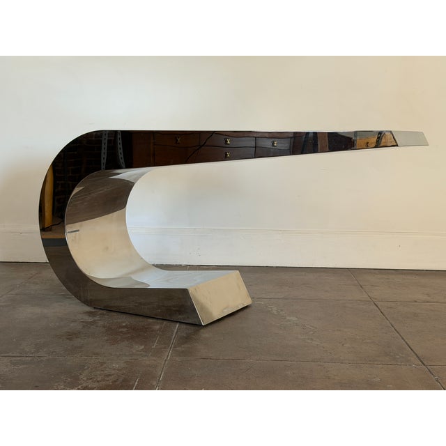Mid-Century Modern Postmodern Italian “Onda C” Desk Attributed to Giancarlo Piretti For Sale - Image 3 of 3
