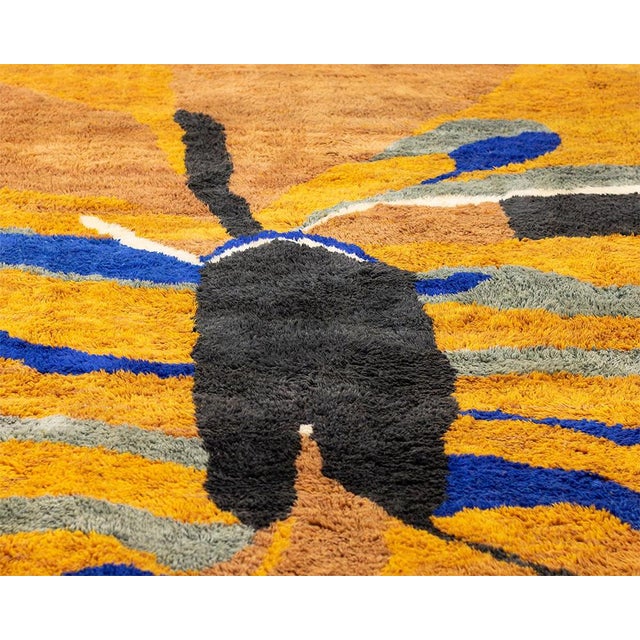 Textile Striking Hand-Knotted Wool Rug by Azele Studio For Sale - Image 7 of 11