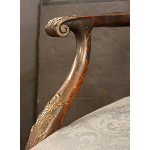 Late 19th Century Late 19th Century Pair of George III Style Mahogany Arm Chairs For Sale - Image 5 of 8