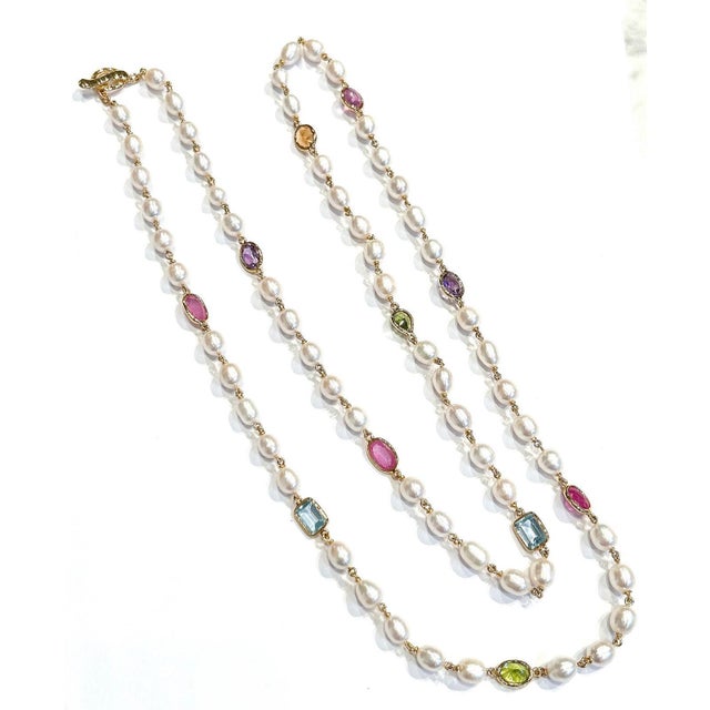 Bochic "Capri" Ruby & Lemon Quartz & Mix gems Necklace Set In 18K Gold & Silver For Sale - Image 12 of 12