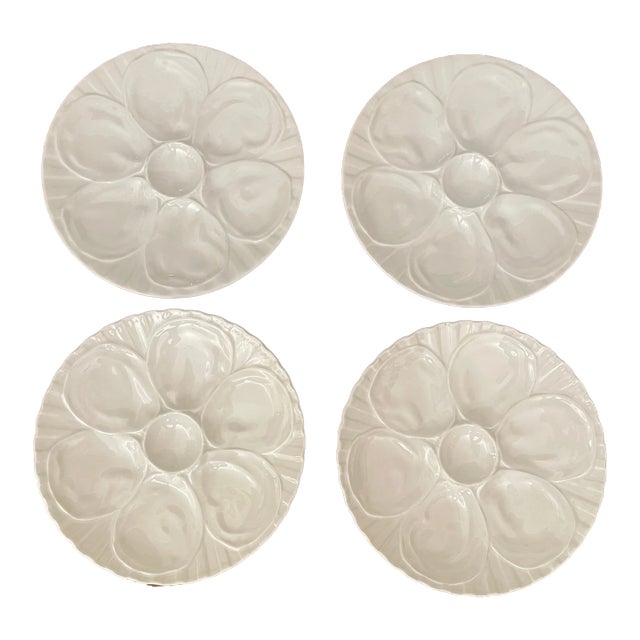 Set of 4 Pillivuyt Oyster Plates For Sale