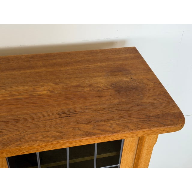 Mid-Century Danish Brutalist Oak Display Cabinet from Henning Kjærnulf, 1960s For Sale - Image 12 of 14