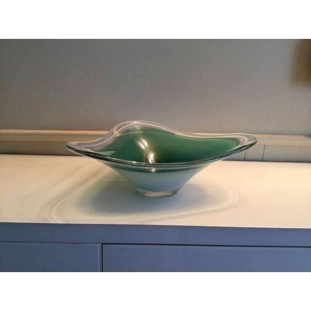 MidCentury Swedish Flygsfors Coquille Art Glass Bowl Chairish