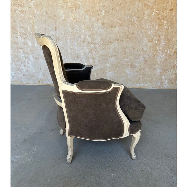 Pair of French Louis XV Style Bergères For Sale - Image 15 of 16