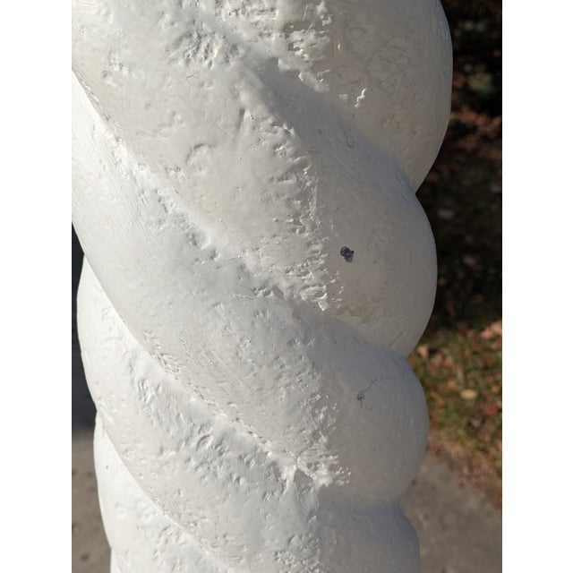 White 1980s John Dickinson Style Plaster Floor Lamps For Sale - Image 8 of 12