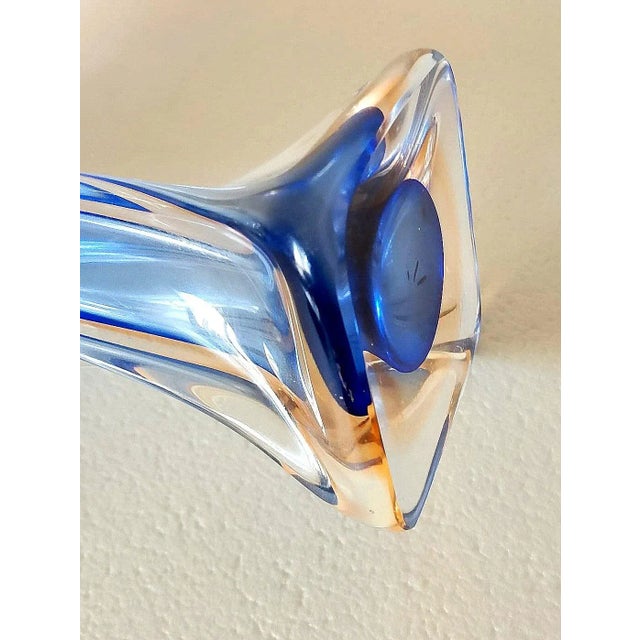 Mid-Century Murano Submerged Vase, Italy, 1970s For Sale - Image 4 of 5