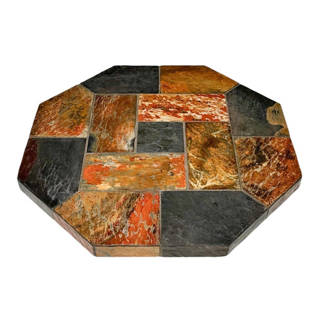 Mid-Century Modern Brutalist Slate Stone Coffee Table, 1960s For Sale - Image 6 of 7