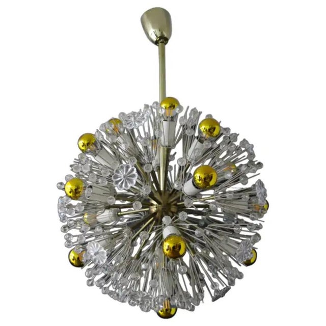 Snowflake Chandelier by Emil Stejnar for Nikoll, 1950s For Sale - Image 16 of 16