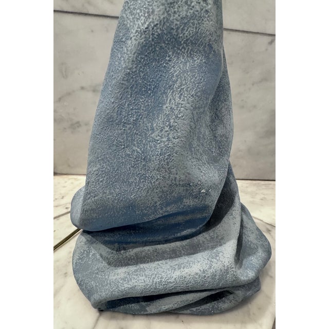 Mid 20th Century Mid 20th Century John Dickinson Attributed to Draped Plaster Table Lamp For Sale - Image 5 of 12
