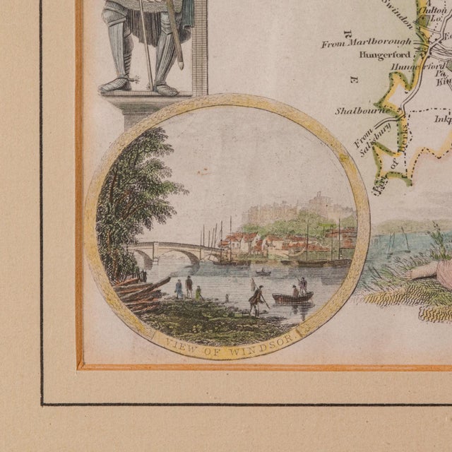 1850's Antique Berkshire Map For Sale - Image 11 of 12