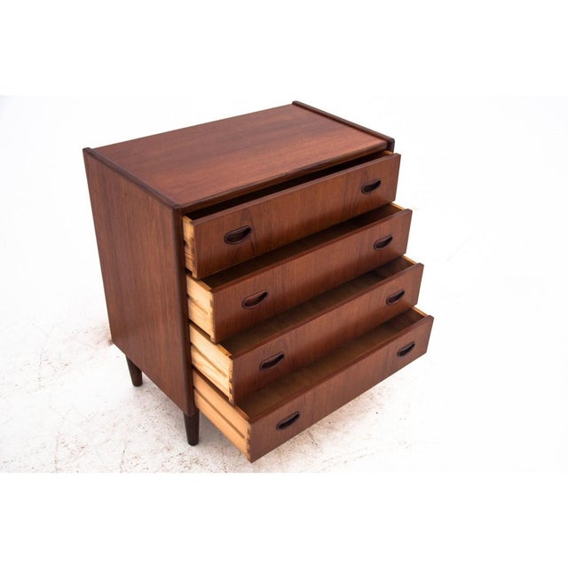 Wood Teak Chest of Drawers, Denmark, 1960s For Sale - Image 7 of 9