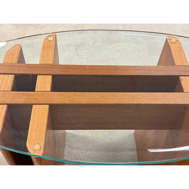 1980s Teak and Glass End Table by Gustav Gaarde For Sale - Image 4 of 8
