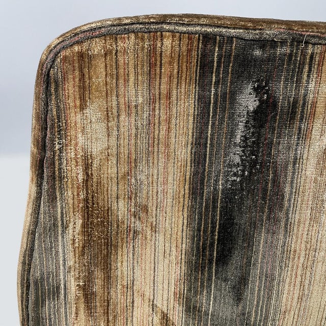 Italian Art Deco Striped Velvet Armchairs, 1930s, Set of 2 For Sale - Image 13 of 17