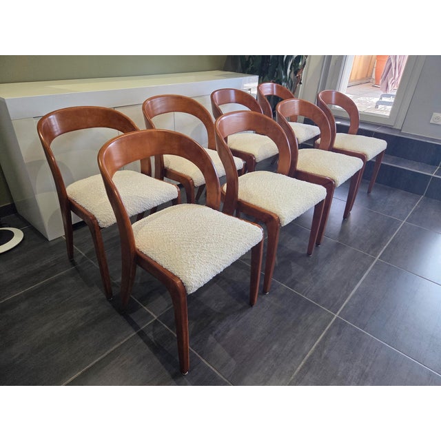 Vintage Gondola Chairs from Baumann, France, 1970s, Set of 8 For Sale - Image 17 of 18