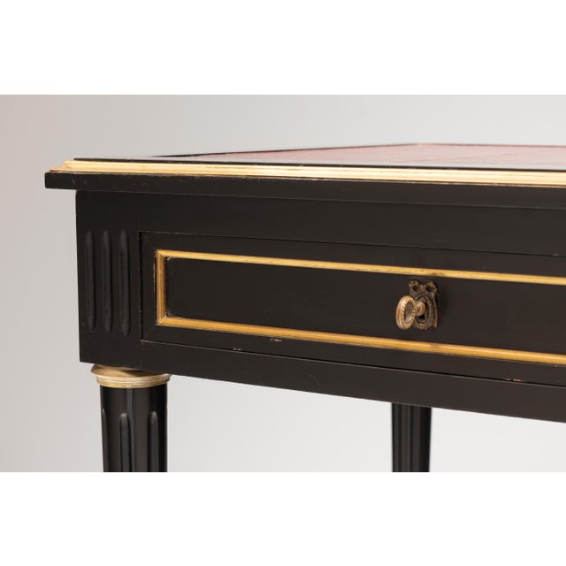 Ebonised Walnut Desk, 1940s For Sale - Image 10 of 12