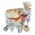 Antique Bisque Hand Painted Figural Planter For Sale