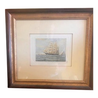 Vintage Clipper Ship Maritime Print For Sale