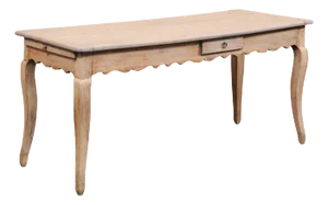 French Table/ Desk With Scalloped Skirt--19th Century