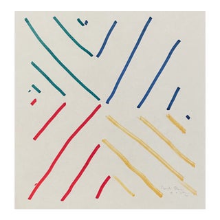 1990s Dimitri Grachis Modern Geometric Painting For Sale