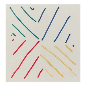 1990s Dimitri Grachis Modern Geometric Painting