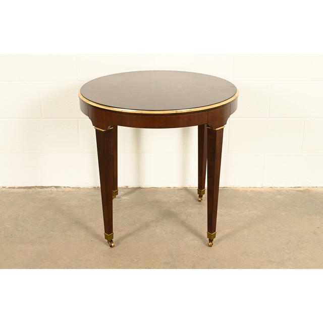 A gorgeous Hollywood Regency style tea table or occasional side table In the manner of Barbara Barry By Ethan Allen...