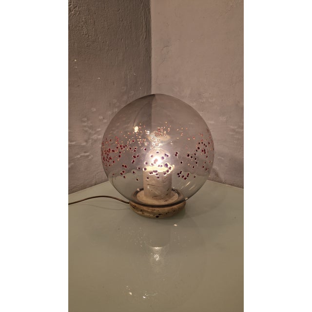 Table Lamp in Travertine and Glass from La Murrina, 1960s For Sale - Image 3 of 15