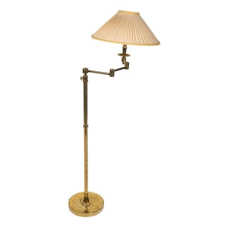 Reading Floor Light in Gilded Brass, 1990s For Sale