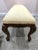 1990s French Style Walnut Carved Damask Bench For Sale - Image 10 of 12