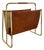 Brass and Leather Model 274 Magazine Holder from Carl Auböck, Austria, 1950s For Sale