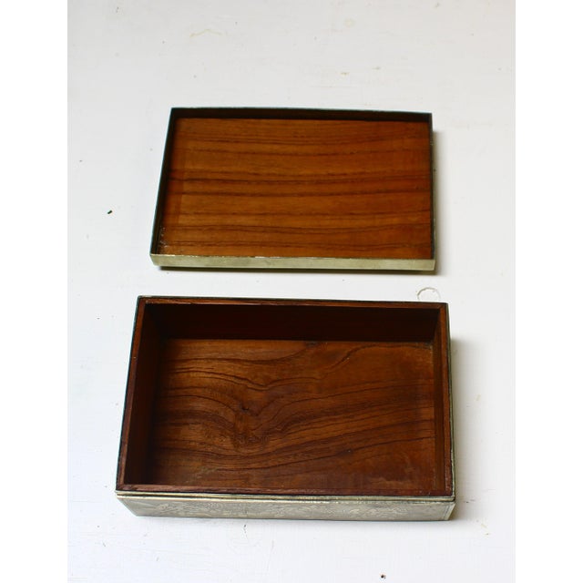 Metal Silverplated Box First Half of the 20th Century For Sale - Image 7 of 10