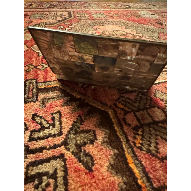 1990s Vintage Abalone Tiled Jewelry/ Trinket Box For Sale - Image 5 of 9