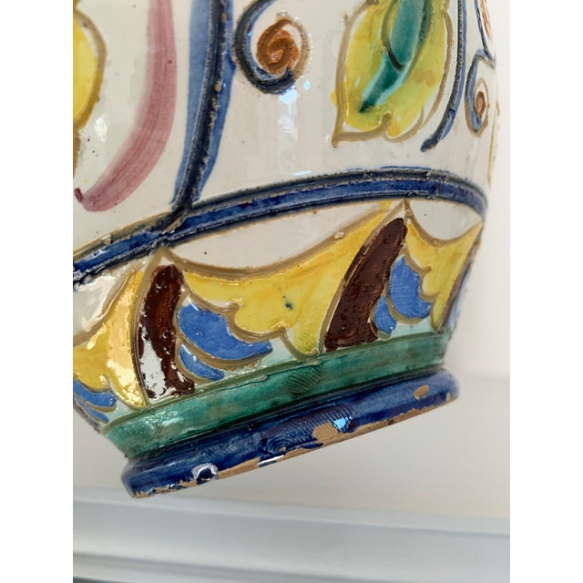 Italian Terra Cotta Majolica Vase For Sale In Minneapolis - Image 6 of 12